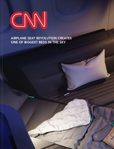 Airplane seat revolution creates one of biggest beds in the sky